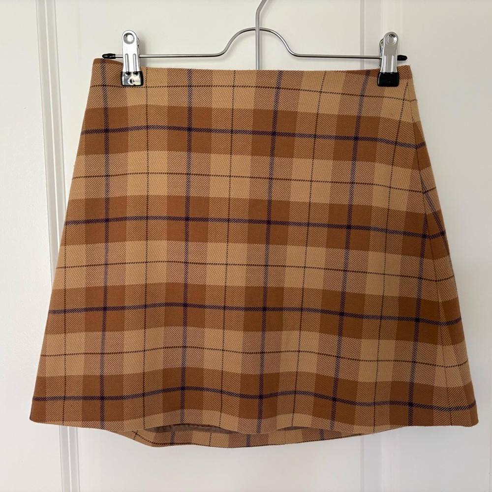Aritzia Wilfred Plaid Mini Skirt
